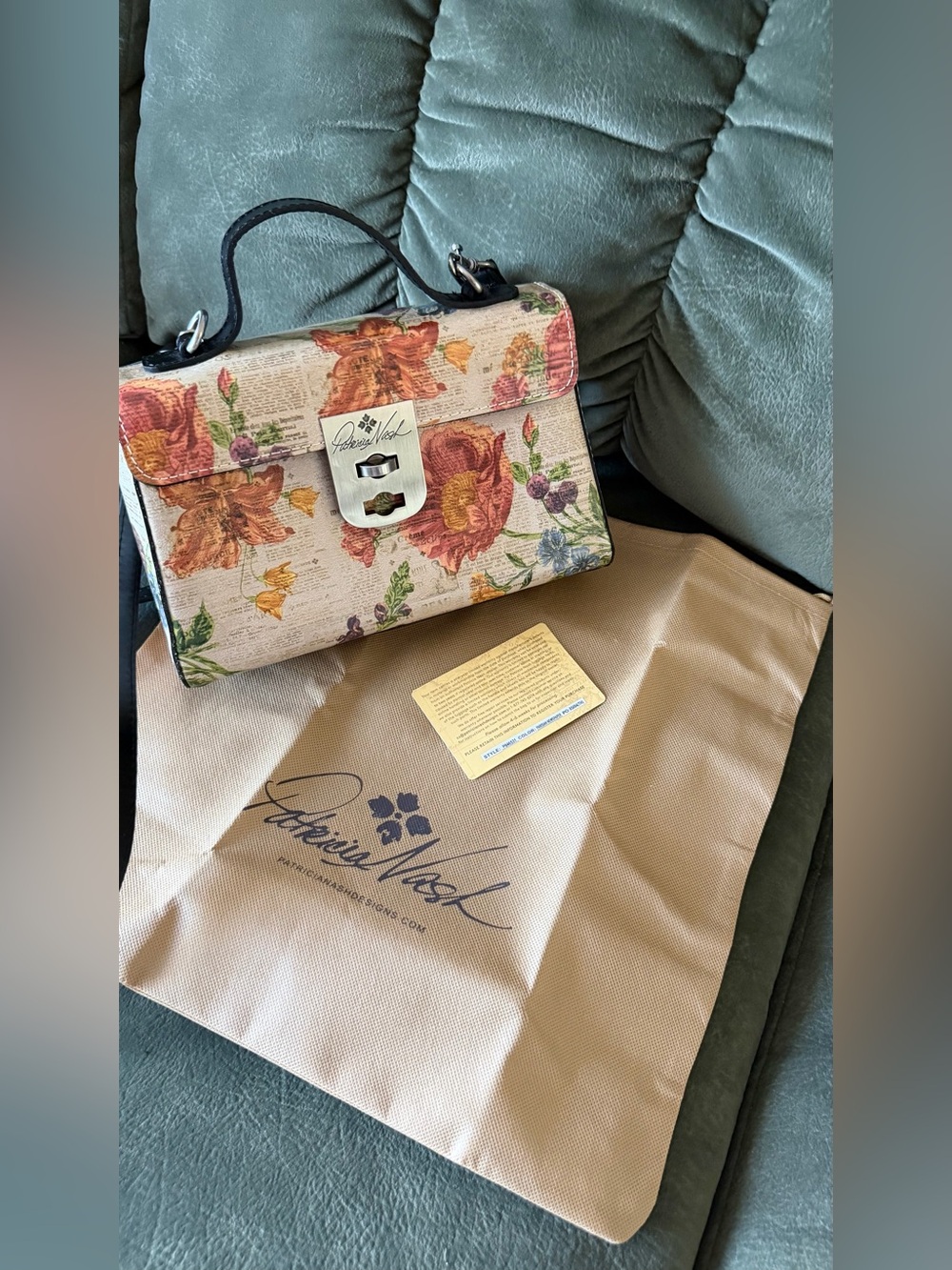 Patricia Nash Floral Top-Handle Satchel in Multi Floral Print